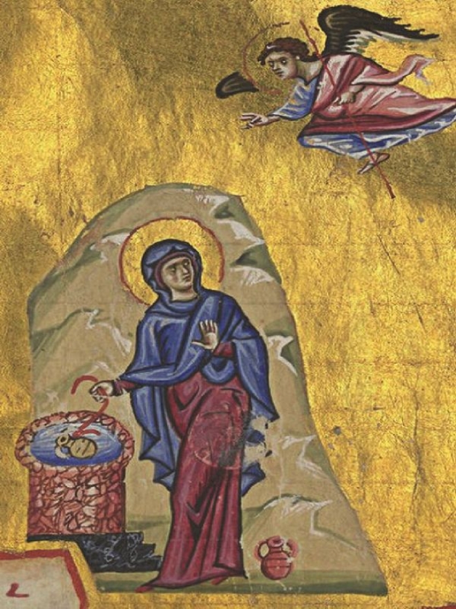 Ikona zwiastowanie przy studni Maryi