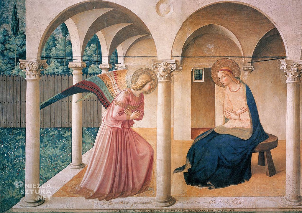 Fra Angelico, Zwiastowanie | 1438–1446, fresk, Museo di San Marco, Florencja
