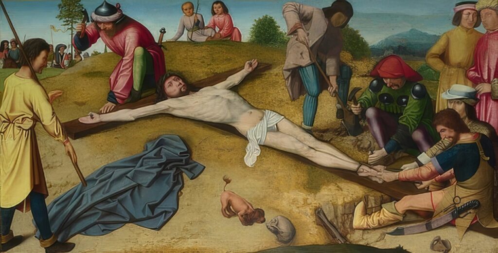Gerard David, Chrystus przybijany do krzyża